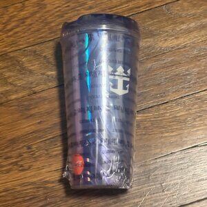 New- Royal Caribbean-  Purple Tumbler Souvenir Cup w/ Lid